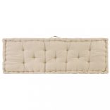 bézs pamut raklappadló-párna 120 x 40 x 7 cm