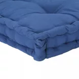 világoskék pamut raklappadló-párna 120 x 40 x 7 cm