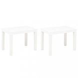 2 db fehér műanyag kerti pad