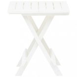 fehér műanyag összecsukható kerti asztal 45 x 43 x 50 cm