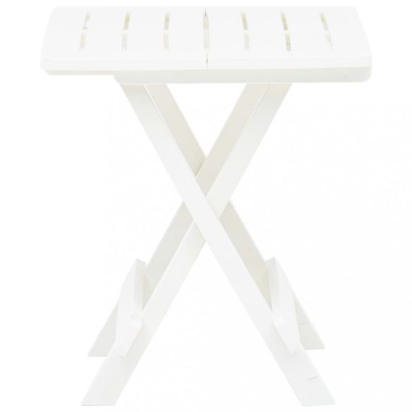 fehér műanyag összecsukható kerti asztal 45 x 43 x 50 cm