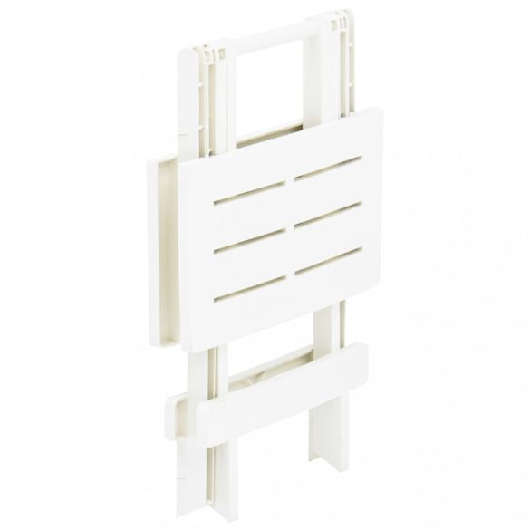 fehér műanyag összecsukható kerti asztal 45 x 43 x 50 cm