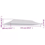 fehér tető partisátorhoz 3 x 6 m