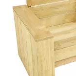 impregnált fenyőfa kerti sarokpad 239 cm