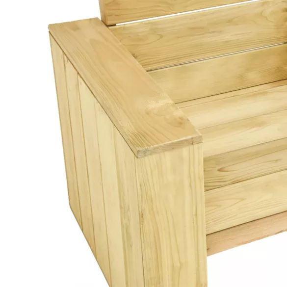 impregnált fenyőfa kerti sarokpad 239 cm