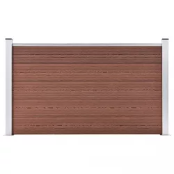barna WPC kerti kerítés 180 x 105 cm