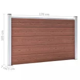 barna WPC kerti kerítés 180 x 105 cm