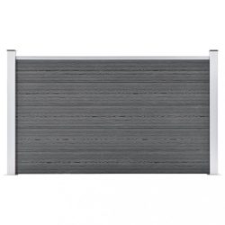 szürke WPC kerti kerítés 180 x 105 cm