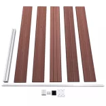 barna WPC kerti kerítés 175 x 105 cm