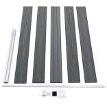 szürke WPC kerti kerítés 175 x 105 cm