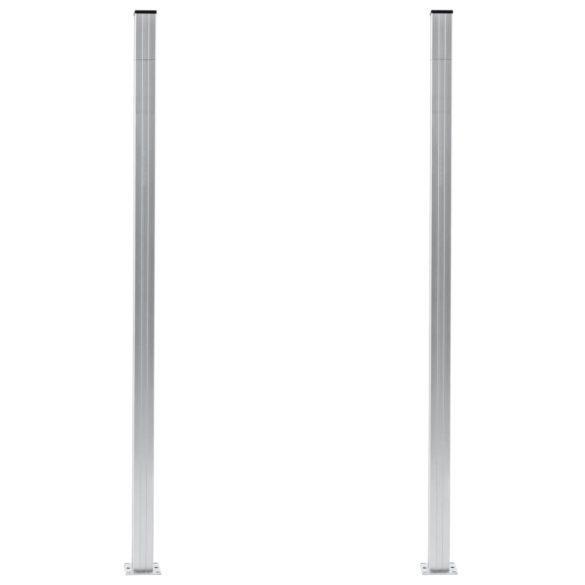 2 db alumínium kerítésoszlop 185 cm