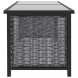 8 részes antracitszürke kerti polyrattan ülőgarnitúra párnákkal