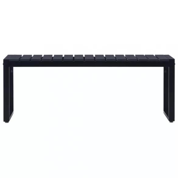 fekete polisztirol lemez kerti pad 120,5 cm