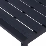 fekete polisztirol lemez kerti pad 120,5 cm