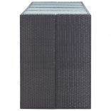 9-részes fekete kültéri polyrattan bárszett