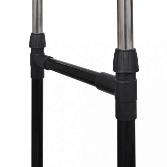 Ruházat Állvány Állítható Vállfa 4 Függő 2 Sín Görgők