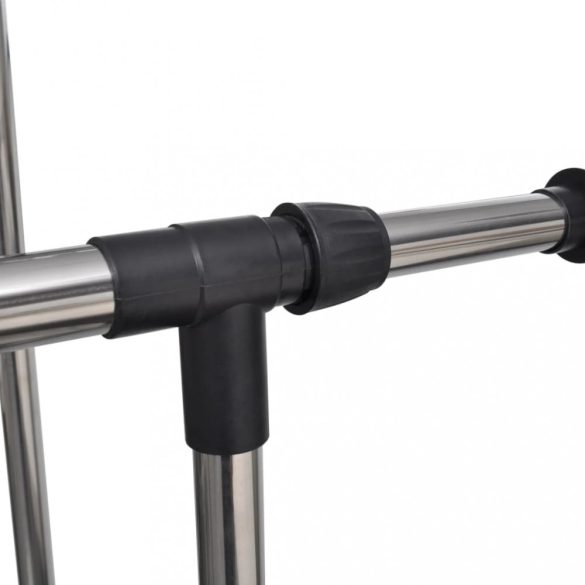 Ruházat Állvány Állítható Vállfa 4 Függő 2 Sín Görgők