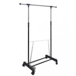   Ruházat Állvány 4 Vállfa Állítható 1 Függő Sín Görgők