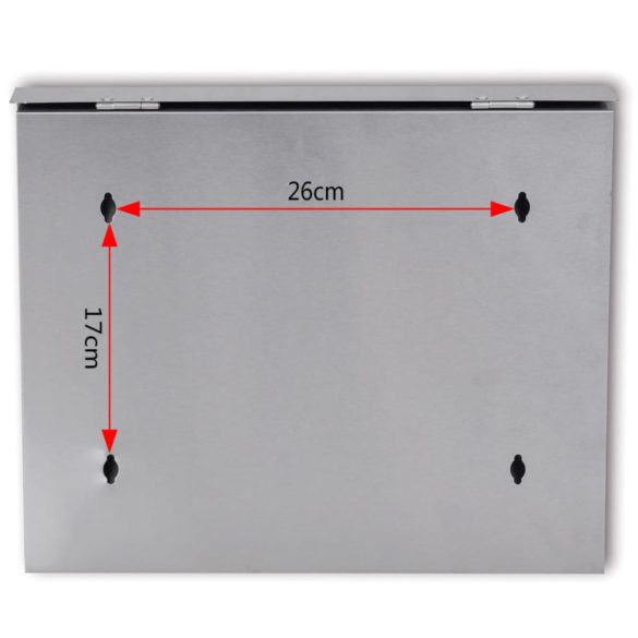 Rozsdamentes acél postaláda