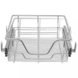 2 db ezüstszínű kihúzható drótkosár 400 mm