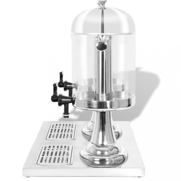 dupla rozsdamentes acél gyümölcslé-adagoló 2 x 8 L