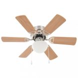 díszes mennyezeti ventilátor lámpával 82 cm világosbarna