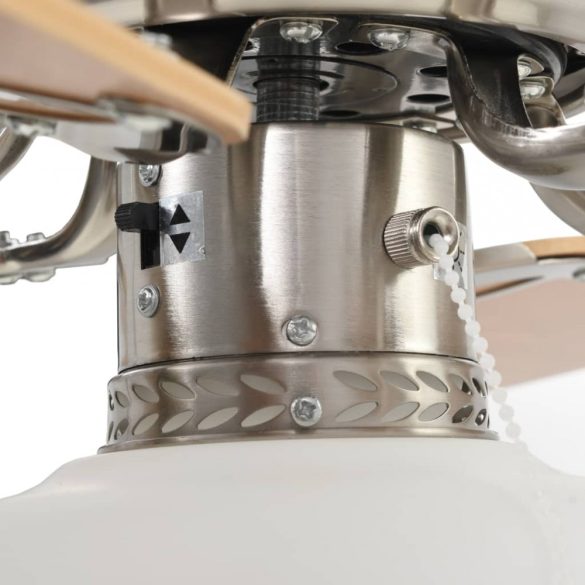 díszes mennyezeti ventilátor lámpával 82 cm világosbarna