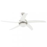 díszes mennyezeti ventilátor lámpával 128 cm fehér