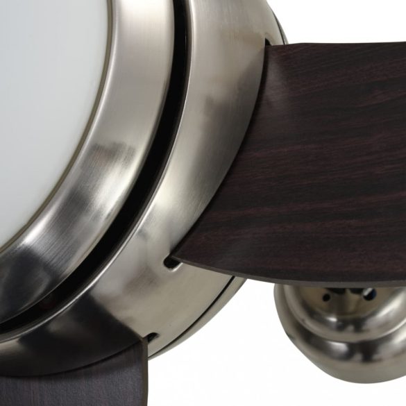 díszes mennyezeti ventilátor lámpával 128 cm barna