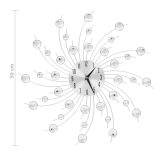modern küllemű kvarcszerkezetes falióra, 50 cm átmérőjű