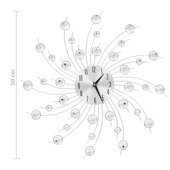 modern küllemű kvarcszerkezetes falióra, 50 cm átmérőjű