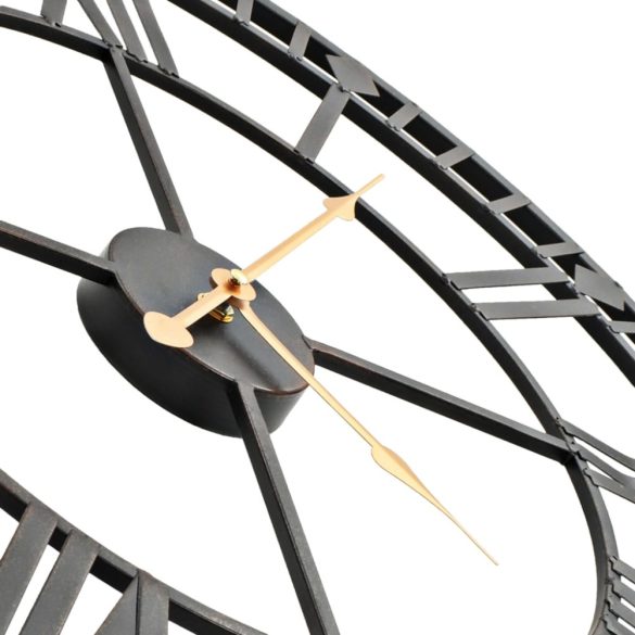 vintage stílusú fém falióra kvarcszerkezettel, 60 cm XXL méret