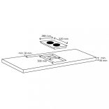 2 égős indukciós főzőlap érintésérzékeny vezérlőpanellel 3500 W