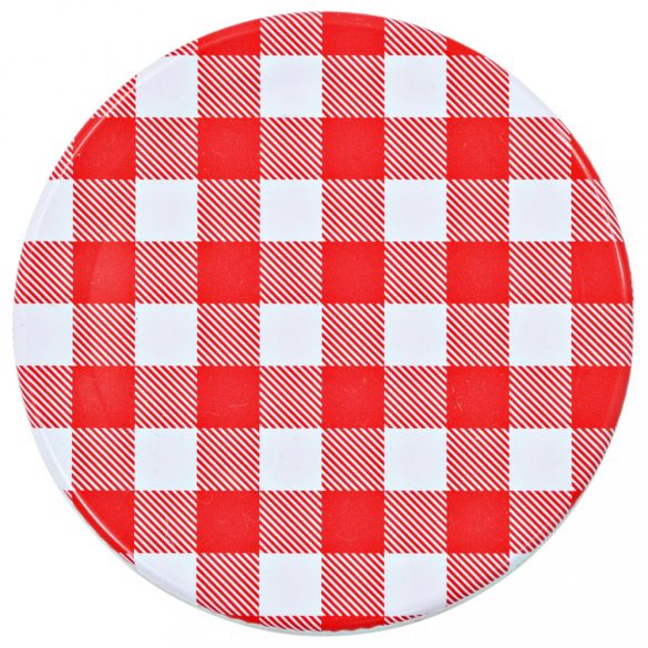 24 db 110 ml-es befőttesüveg piros-fehér tetővel