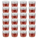 24 db 110 ml-es befőttesüveg ezüstszínű tetővel