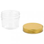 24 db 110 ml-es befőttesüveg aranyszínű tetővel