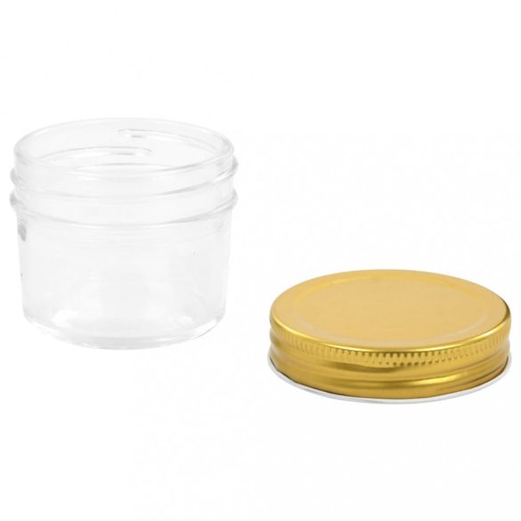 24 db 110 ml-es befőttesüveg aranyszínű tetővel
