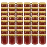 48 db 230 ml-es befőttesüveg aranyszínű tetővel