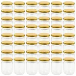 48 db 230 ml-es befőttesüveg aranyszínű tetővel