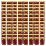 96 db 230 ml-es befőttesüveg aranyszínű tetővel