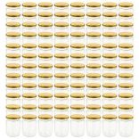 96 db 230 ml-es befőttesüveg aranyszínű tetővel