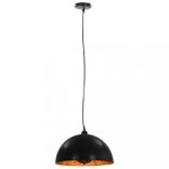 2 darab fekete-arany félgömb alakú mennyezeti lámpa 40 cm E27