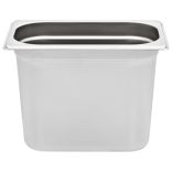 4 db rozsdamentes acél Gasztronorm edény GN 1/4 200 mm