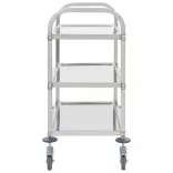 3 szintes rozsdamentes acél zsúrkocsi 95 x 45 x 83,5 cm