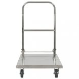 ezüstszínű rozsdamentes acél platós kézikocsi 82 x 53 x 86 cm