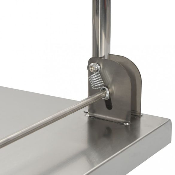 ezüstszínű rozsdamentes acél platós kézikocsi 82 x 53 x 86 cm