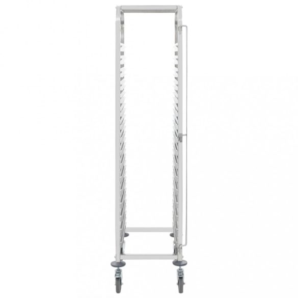 16 tálcás rozsdamentes acél szervizkocsi 38 x 55 x 163 cm