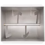 ezüst rozsdamentes acél kézi húskeverő fedéllel