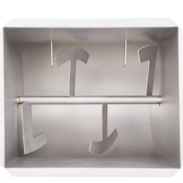 ezüst rozsdamentes acél kézi húskeverő fedéllel