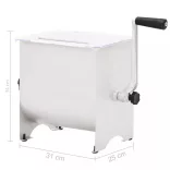 ezüst rozsdamentes acél kézi húskeverő fedéllel